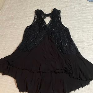 Black lace Free People tunic